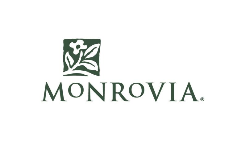 Monrovia Grow Beautiful logo with a green floral icon. Central Wholesale Nursery in San Jose is an authorized retailer for Monrovia plants, offering special delivery services throughout Santa Clara County.